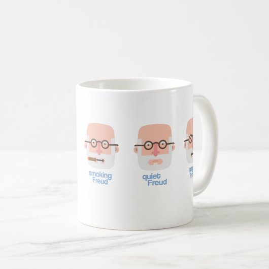 Mug Canette Smoking, quiet and Angry Freud (Devant droit)