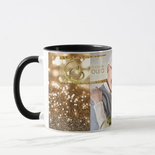 Mug Canettes Mariages De Ouro 50 Ans Mariage Personal (Gauche)