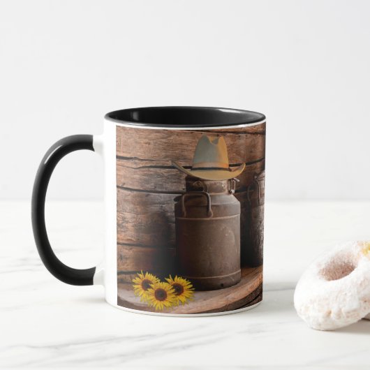 Mug Canettes vintages de lait (Avec donut)
