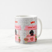 Mug caniche Chien Valentine's Day Kissing Booth (Devant droit)
