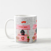 Mug caniche Chien Valentine's Day Kissing Booth (Gauche)
