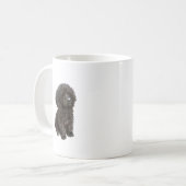 Mug Caniche - chiot jouet noir (Devant gauche)