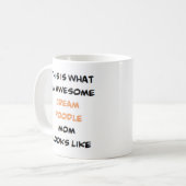 Mug caniche, crème, maman, génial (Devant gauche)