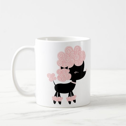 Mug Caniche français de dessin animé (Gauche)
