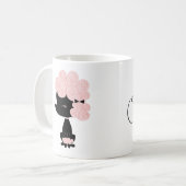Mug Caniche français de dessin animé (Devant gauche)