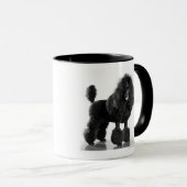Mug Caniche noir équilibré (Devant droit)