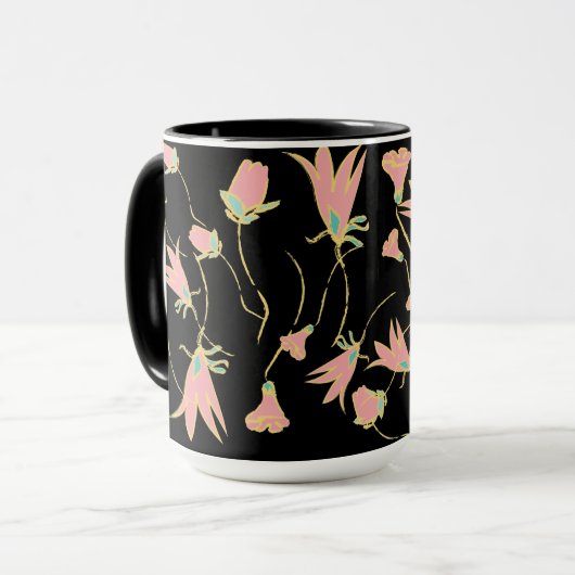 Mug canicule à café fleuri (Devant gauche)