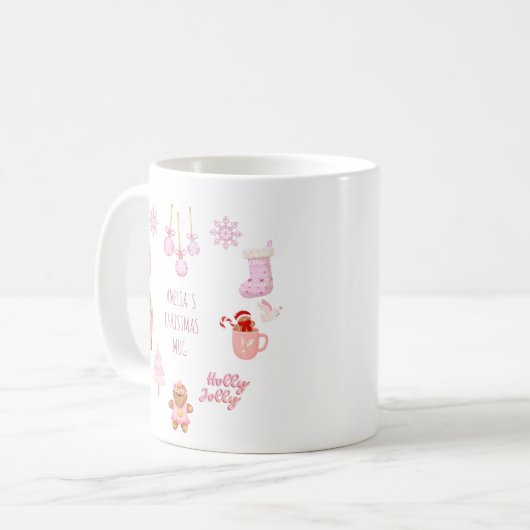 Mug Canicule de Noël unique pour filles (Devant gauche)