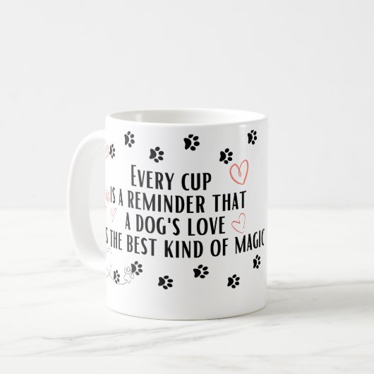 Mug Canine Magic : Une coupe d'amour inconditionnel (Devant gauche)