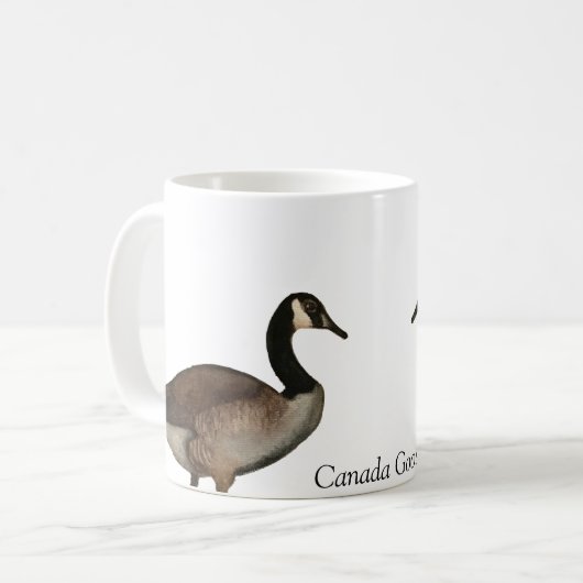 Mug Canne à café blanc d'oie du Canada (Devant gauche)