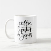 Mug Canne à café et Jesus mignon amusant (Gauche)