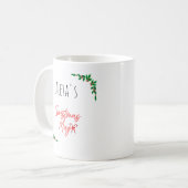Mug Canne de bonbon personnalisée aux baies de houx de (Devant gauche)