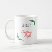 Mug Canne de bonbon personnalisée aux baies de houx de (Gauche)