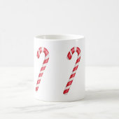 Mug Canne de bonbon rayures rouges et blanches sur fon (Centre)
