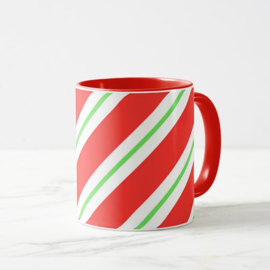 Mug Canne de Tasse-Sucrerie de Noël barrée (Devant droit)