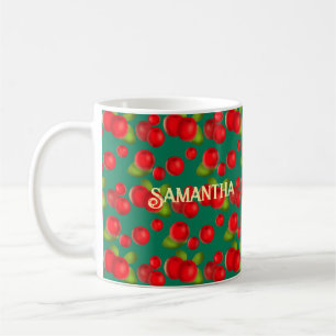 Mug Canneberge Avec Feuilles