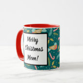 Mug Canneberges en canne houx rameaux oiseaux (Devant gauche)