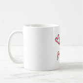 Mug canneberges rouges et blanches coeurs (Gauche)