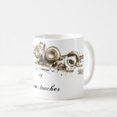 Mug cannelure d'or, professeur de musique #1 (Devant droit)