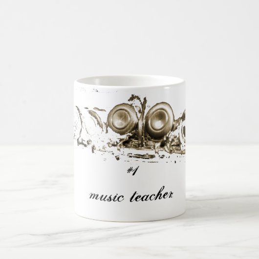 Mug cannelure d'or, professeur de musique #1 (Centre)