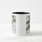 Mug Cannelure sur la musique de feuille (Centre)