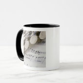 Mug Cannelure sur la musique de feuille (Devant gauche)