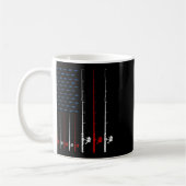 Mug Cannes à pêche Drapeau Américain (Gauche)