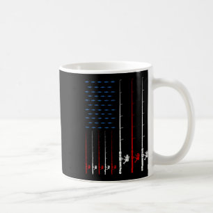 Mug Cannes à pêche Drapeau Américain