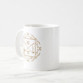 Mug Cannes de golf élégantes monogramme (Devant gauche)