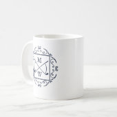 Mug Cannes de golf élégantes monogramme (Devant gauche)