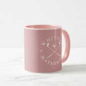 Mug Cannes de golf personnalisées avec nom Dusty Rose (Devant droit)