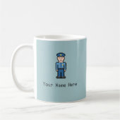 Mug Cannette de fil nommée faite sur commande de pixel (Gauche)