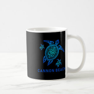 Mug Cannon Beach Oregon Sea Blue Tribal Turtle