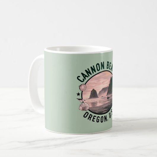 Mug Cannon Beach Retro Vignette (Devant gauche)