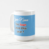Mug Canon à café bleu Noël (Devant gauche)