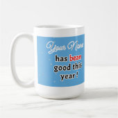 Mug Canon à café bleu Noël (Gauche)