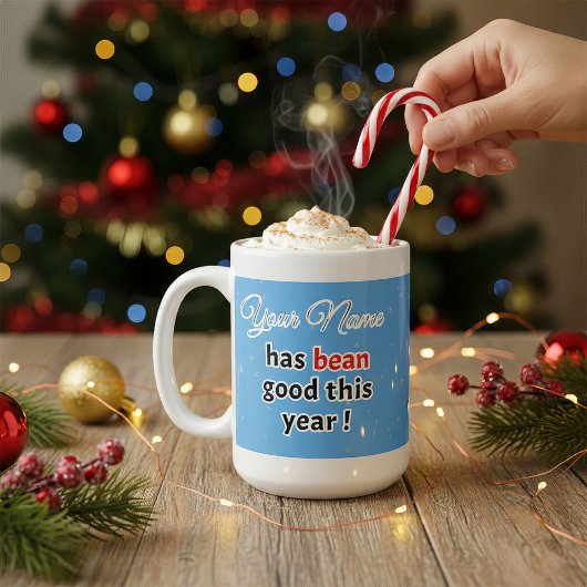 Mug Canon à café bleu Noël