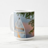 Mug Canot sur le lac au coucher du soleil, Canada (Devant gauche)