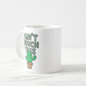 Mug Can't Touch This Funny Cute Cactus Mascot Cartoon (Devant gauche)
