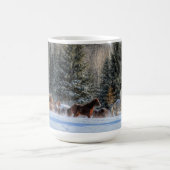 Mug Cantonnement, Chevaux de course en hiver Photo nei (Centre)