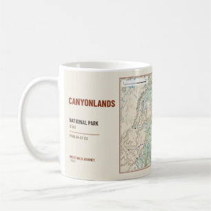 Mug Canyonlands National Park Carte des Sentiers de Ra