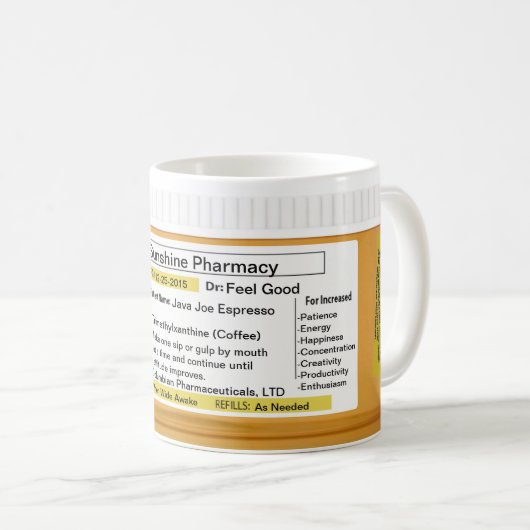 Mug Caoutchouc Commande personnalisée RX (Devant droit)