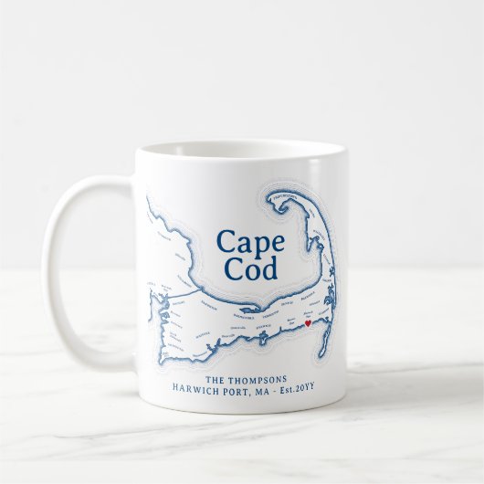 Mug Cape Cod Beach House Décor Cadeau (Gauche)