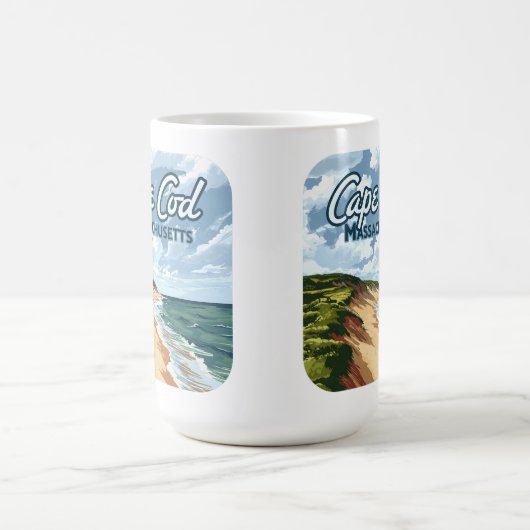 Mug Cape Cod Beach Mer Massachusetts Bleu (Centre)