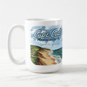 Mug Cape Cod Beach Mer Massachusetts Bleu (Gauche)