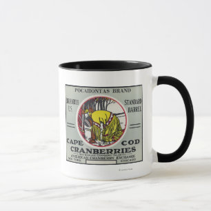 Mug Cape Cod Pocahontas Brand Cranberry Étiquette