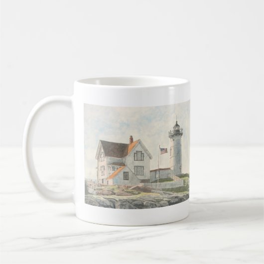 Mug Cape Neddick Lighthouse Watercolor (Gauche)