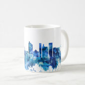 Mug Cape Town Afrique du Sud Skyline Blue (Devant droit)