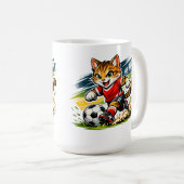 Mug Capitaine Chat : La Course de Foot (Devant droit)