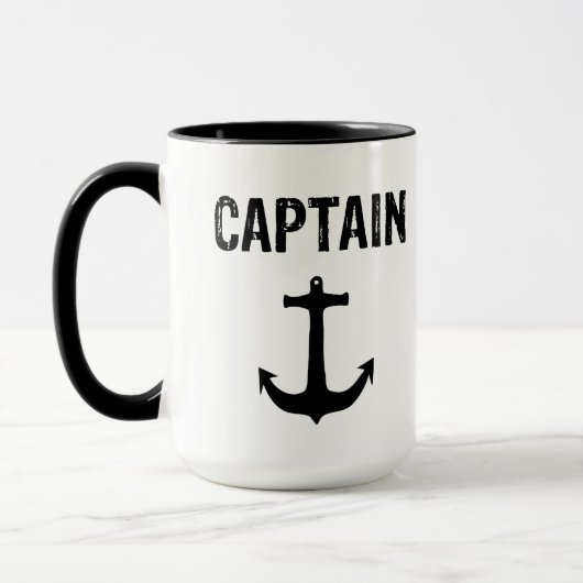 Mug Capitaine, conception minimaliste (Gauche)